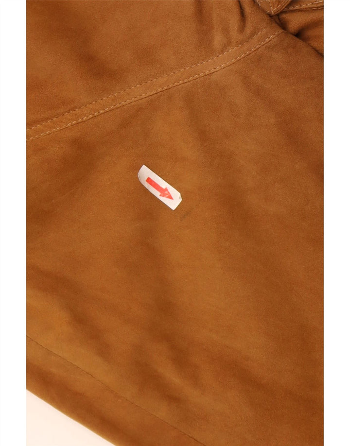 Vintage hombres ante bomber chaqueta Reino Unido 40 marrón grande