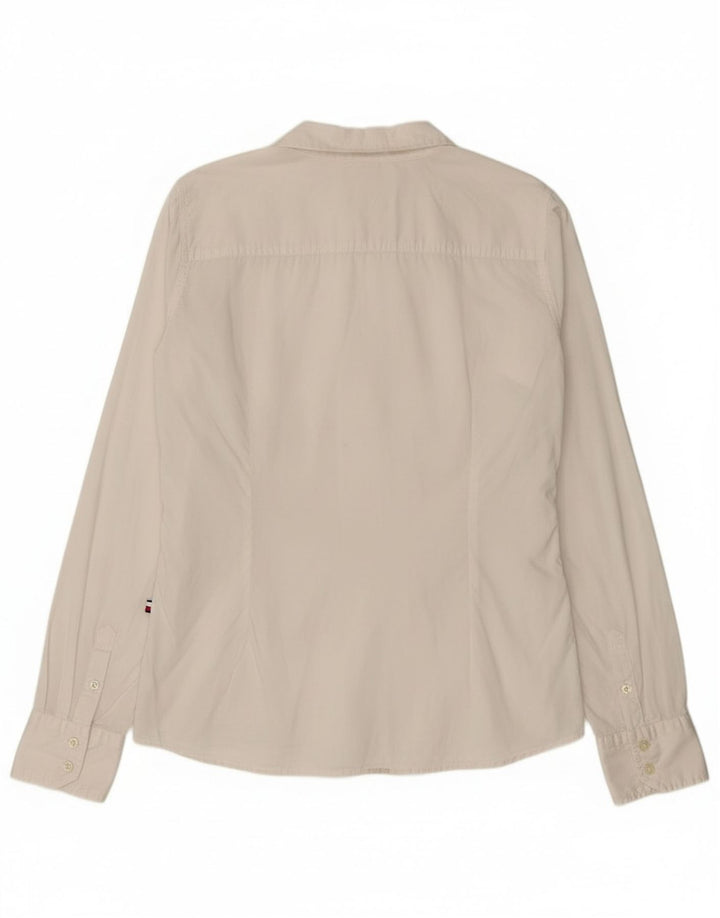 Tommy Hilfiger Camisa para mujer Reino Unido 12 Algodón blanco mediano