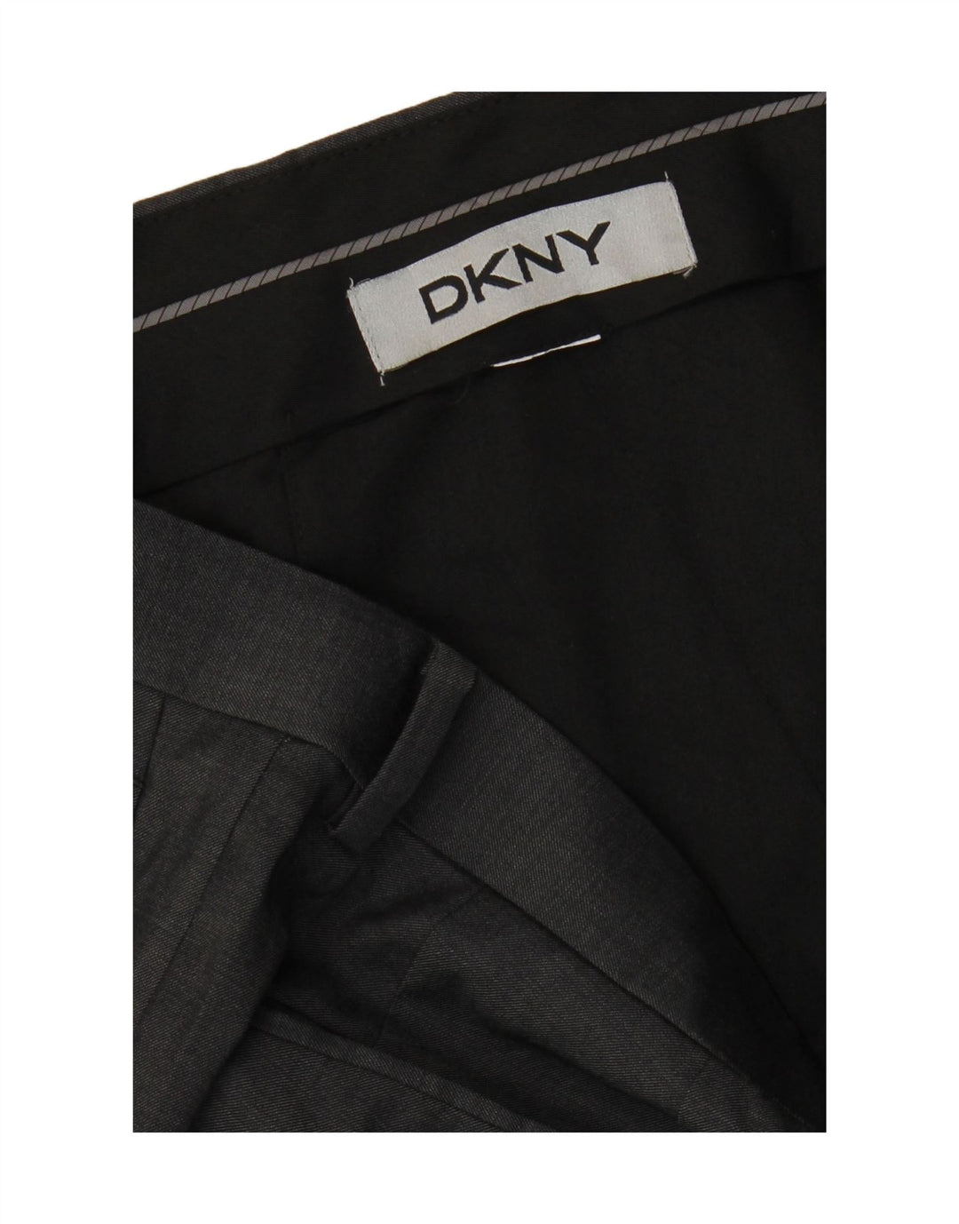 DKNY Pantalón de traje recto para hombre W34 L30 Gris