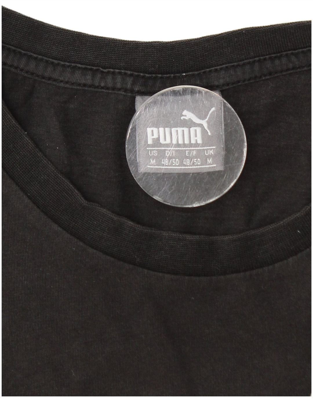 Puma Camiseta gráfica para hombre Top Medium Black Cotton