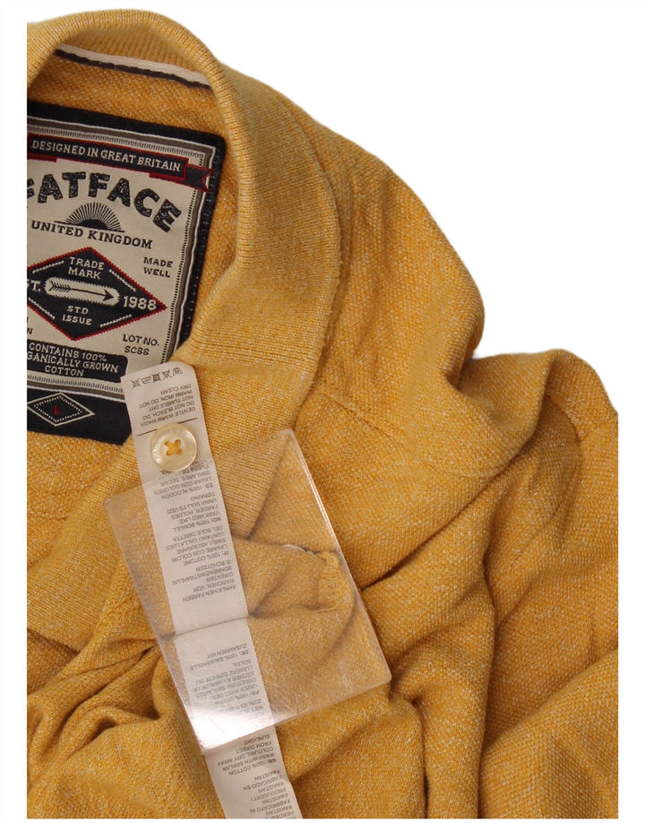 Polo de hombre Fat Face de algodón amarillo grande