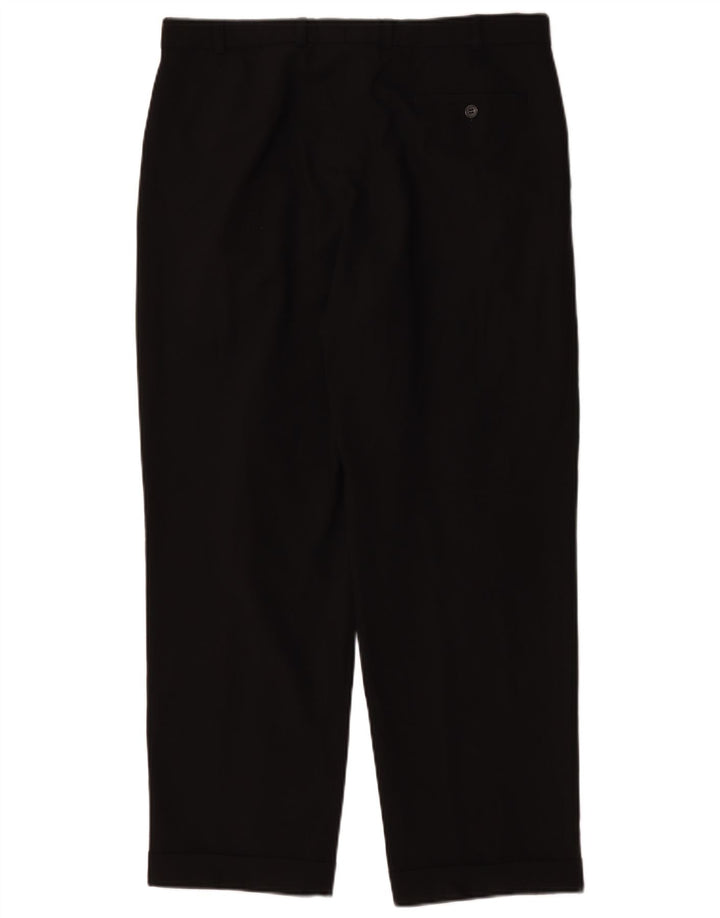 Marks & Spencer Pantalones de traje rectos St. Michael para hombre W36 L29 Negro