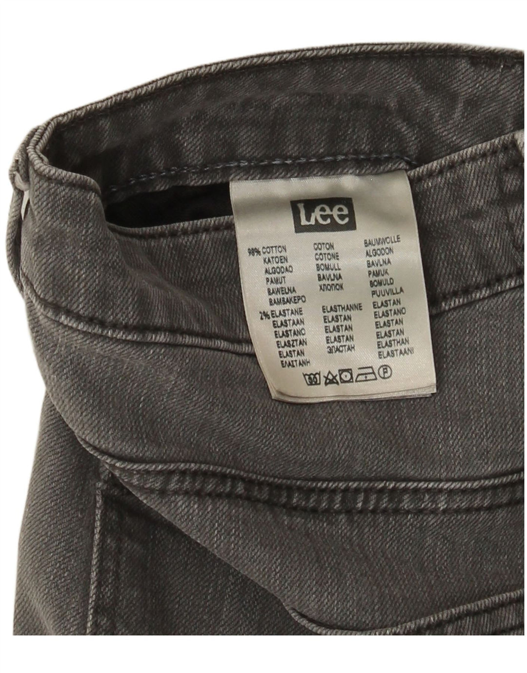 Vaqueros rectos Marion para mujer Lee W28 L31 Algodón gris