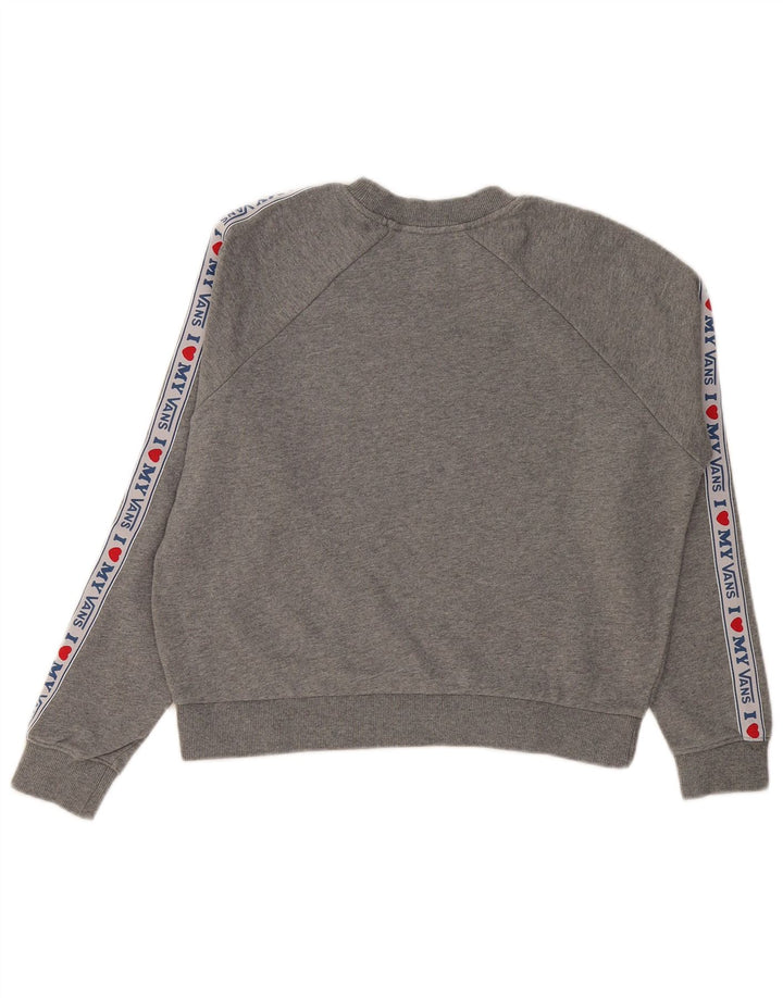 Vans Sudadera con gráfico extragrande para mujer UK 6 XS Gris Colorblock