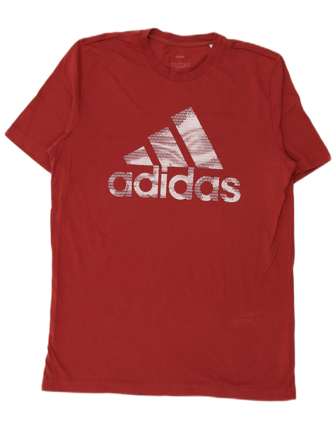 ADIDAS Camiseta gráfica para hombre Top grande de algodón rojo