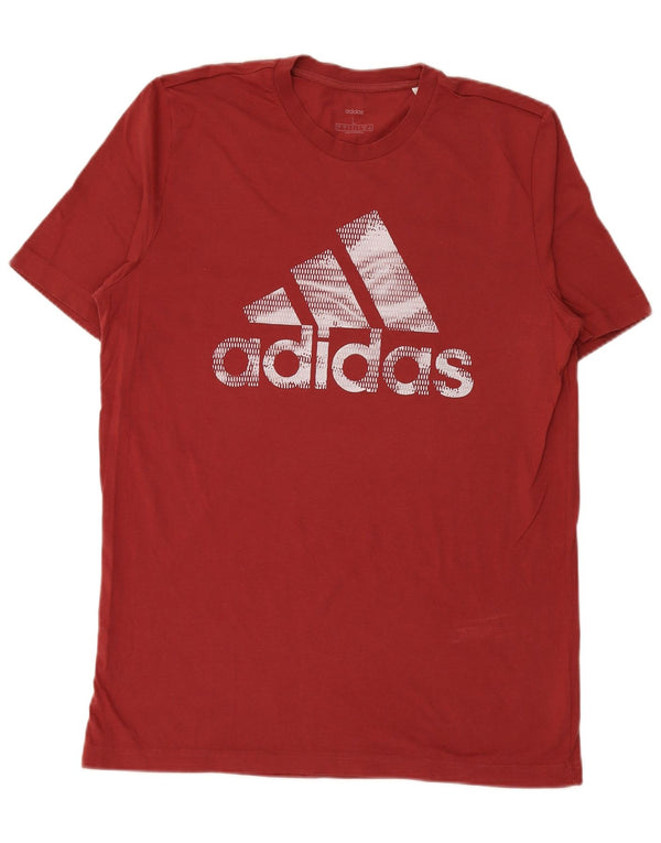 ADIDAS Camiseta gráfica para hombre Top grande de algodón rojo
