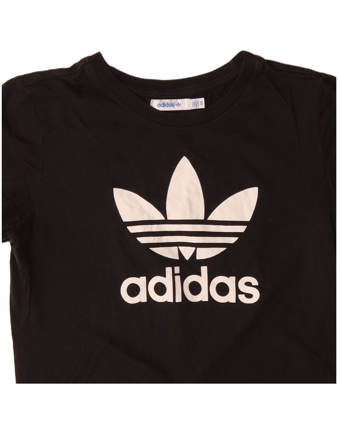 ADIDAS Camiseta gráfica para mujer Top IT 40 Small Black Cotton