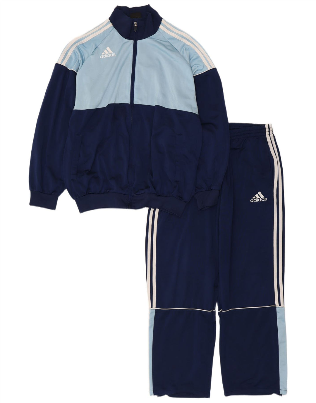 ADIDAS Chándal completo para hombre UK 40/42 Medio Azul marino Colorblock Poliéster