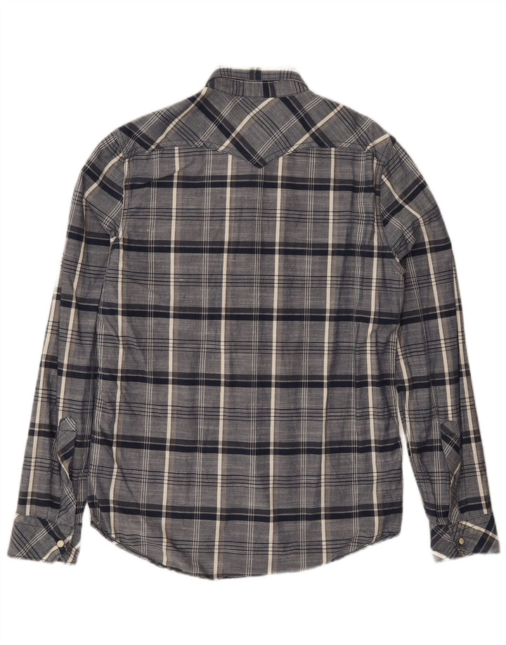 Camisa Lee De Corte Regular Para Hombre De Algodón A Cuadros Azul Marino Pequeña