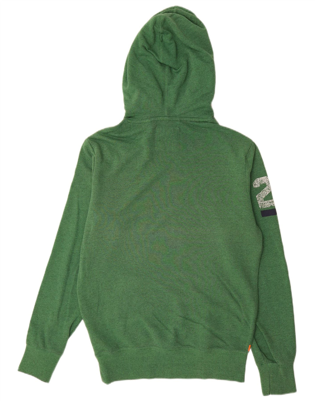 Superdry Jersey con capucha gráfica de algodón verde medio