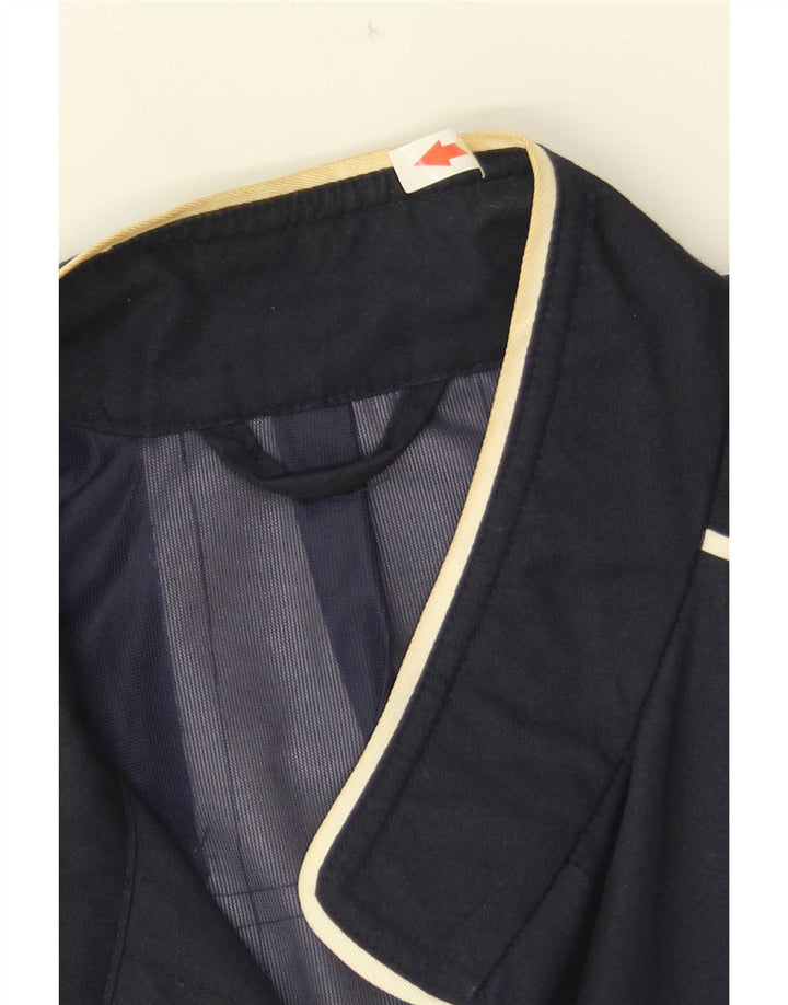 Vintage mujer bombardero chaqueta Reino Unido 16 grande azul marino