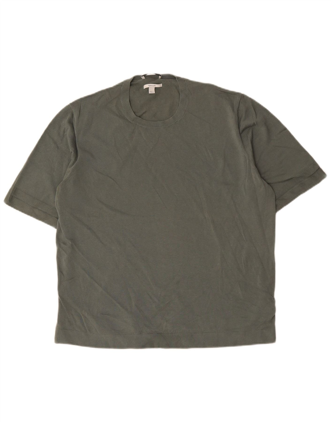 Cos Camiseta regular para hombre Top XL Algodón caqui