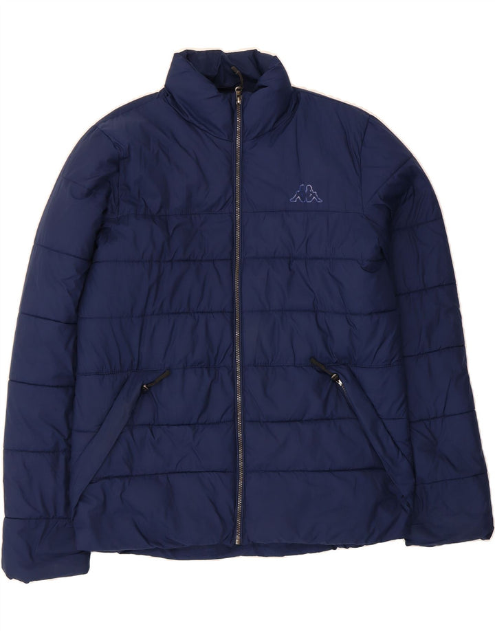 KAPPA Mens Padded Jacket UK 36 Small Navy Blue Polyester Vintage Kappa and Second-Hand Kappa from Messina Hembry 