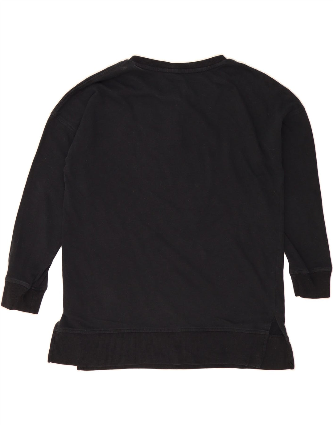 TOMMY HILFIGER Womens 3/4 Sleeve Sweatshirt Jumper UK 14 Medium Black Vintage Tommy Hilfiger and Second-Hand Tommy Hilfiger from Messina Hembry 