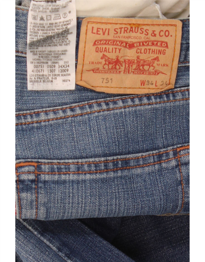 Levi's Jeans rectos 751 para hombre W34 L30 Algodón azul