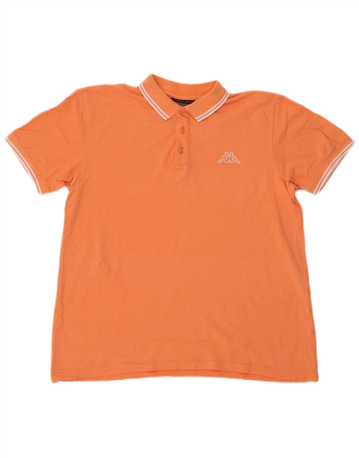 KAPPA Polo Hombre Grande Naranja Algodón