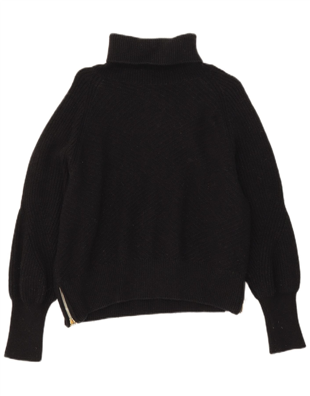 Barbour Suéter de gran tamaño con cuello vuelto para mujer Reino Unido 10 Pequeño Algodón negro