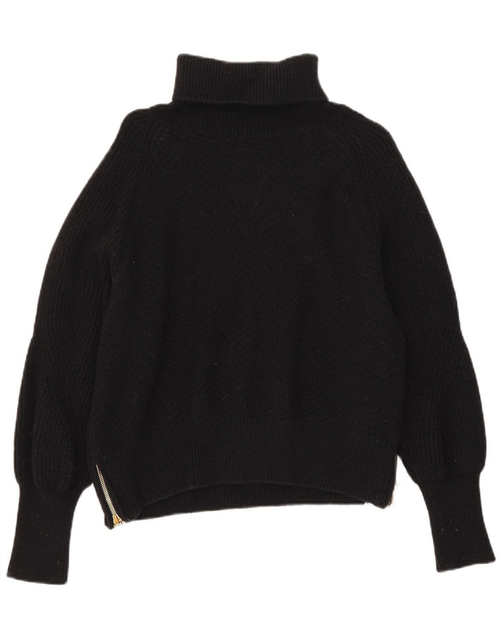 Barbour Suéter de gran tamaño con cuello vuelto para mujer Reino Unido 10 Pequeño Algodón negro