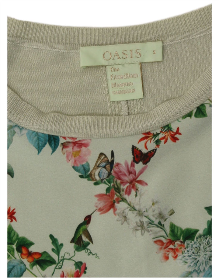 Blusa Oasis para mujer Top UK 10 Small Green Floral
