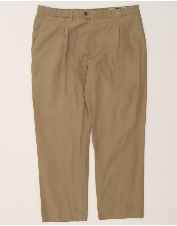 Burberry Pantalón de traje con pinzas para hombre IT 50 Large W36 L27 Algodón beige
