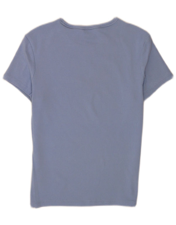 Tommy Hilfiger Camiseta corta para mujer UK 12 Algodón azul medio