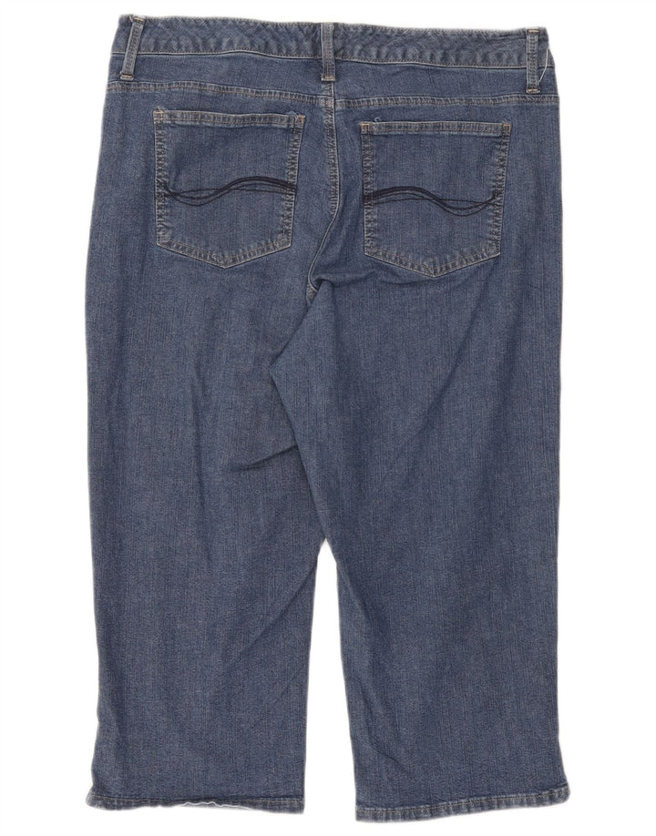 Vaqueros Capri Lee Mujer W34 L18 Algodón Azul