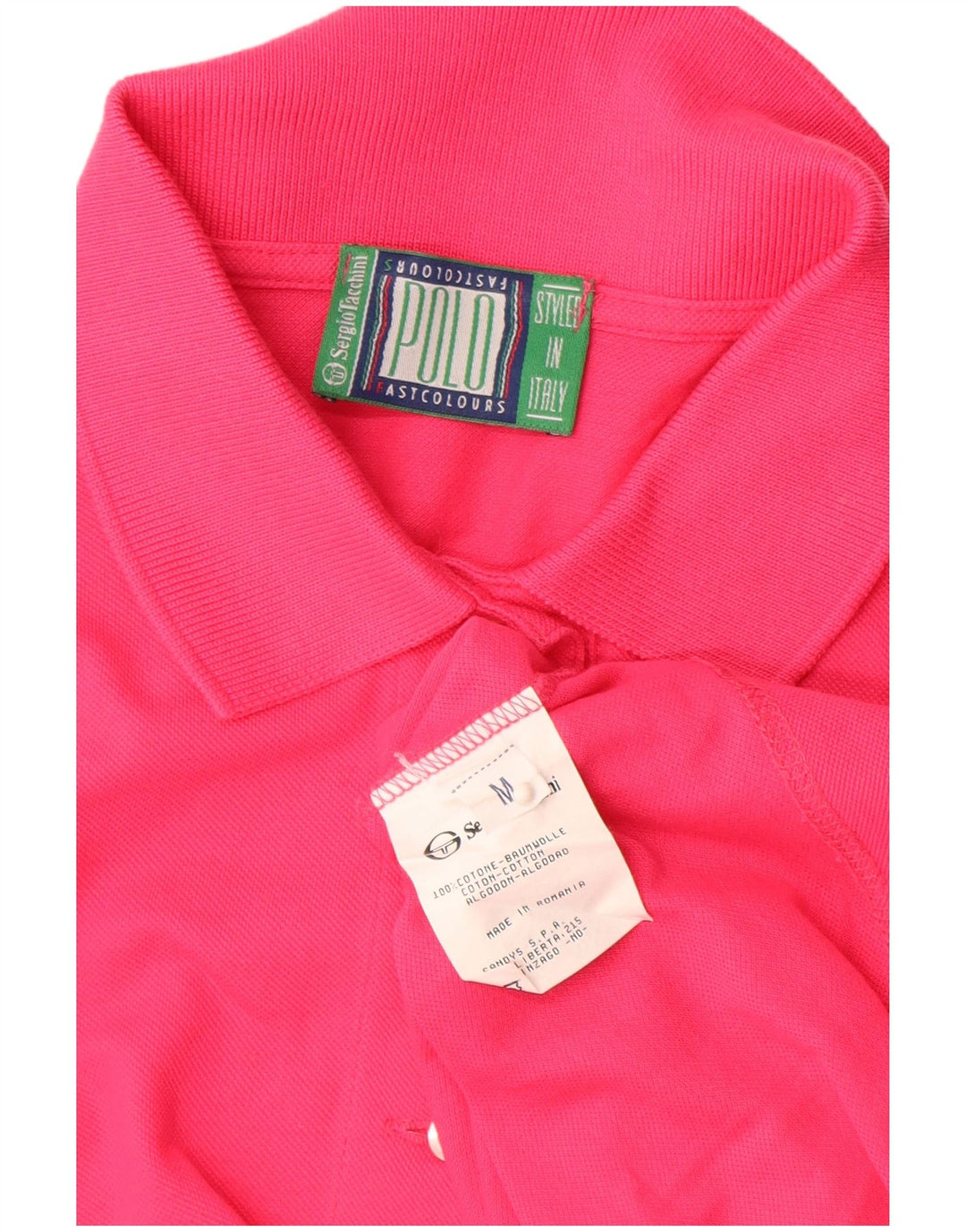 Sergio Tacchini Polo sin mangas para mujer UK 44 Algodón rosa medio
