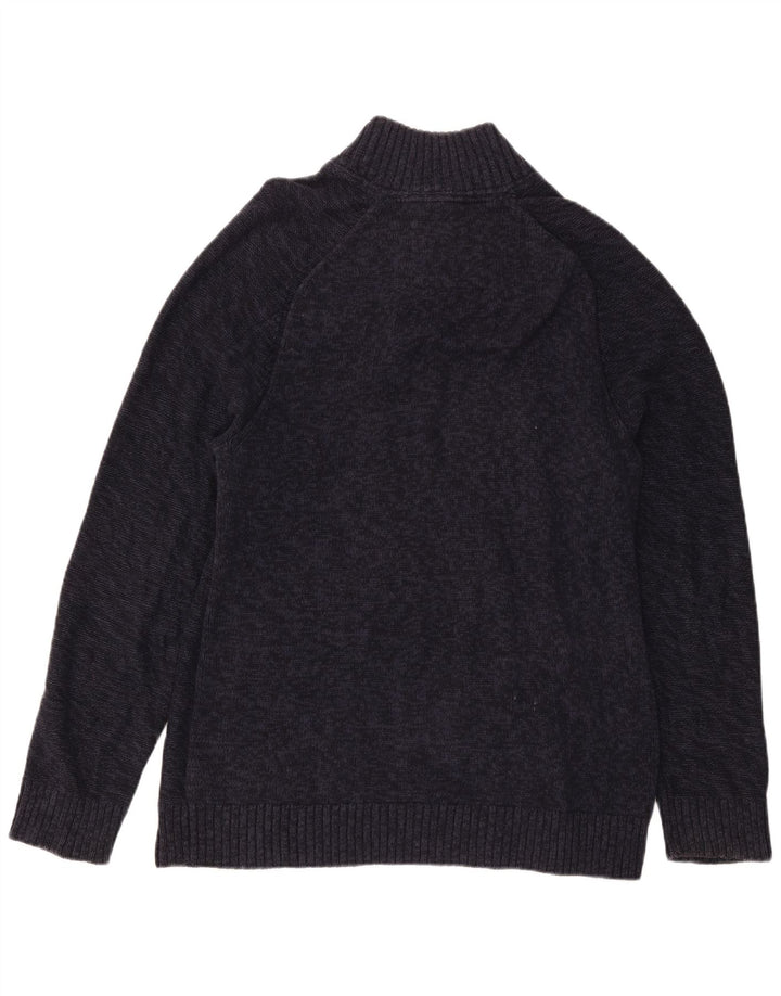 Jersey tipo jersey con cuello y botones para hombre de Fat Face, talla grande, de lana azul marino