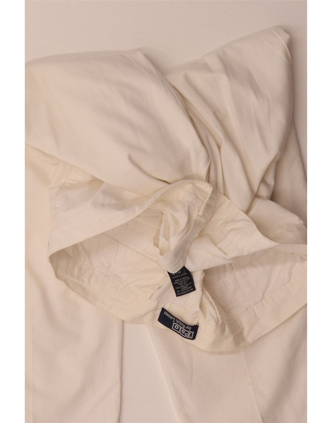 POLO RALPH LAUREN Pantalón chino recto para hombre W42 L34 Algodón blanco