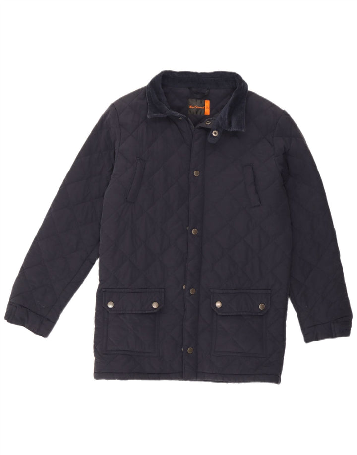 Ben Sherman Chaqueta Acolchada para Niños 11-12 Años Azul Marino Algodón Clásico