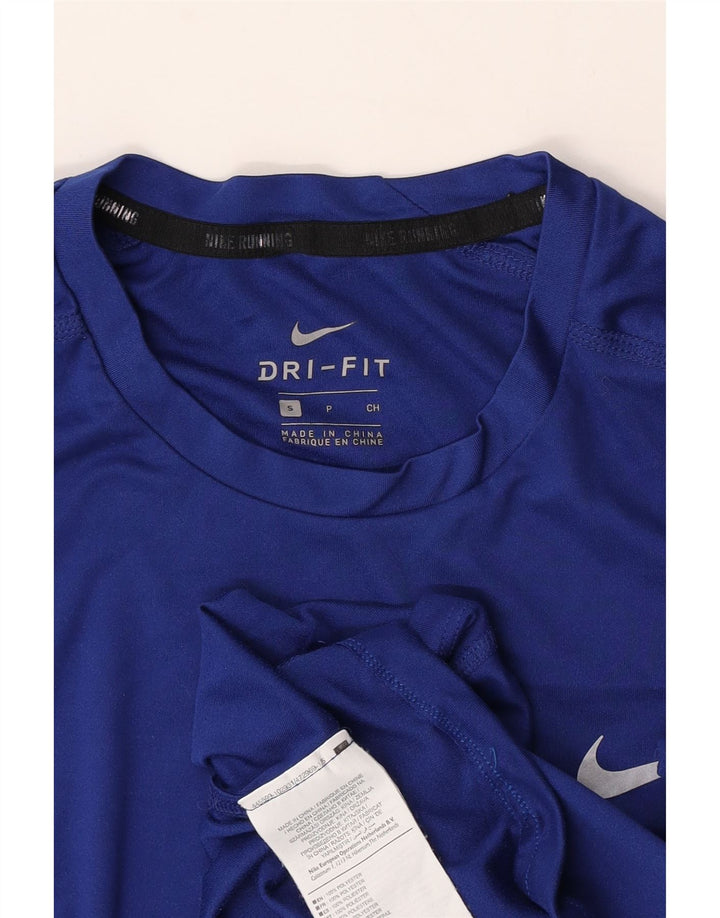 Nike - Camiseta Dri Fit para hombre, talla pequeña, poliéster azul