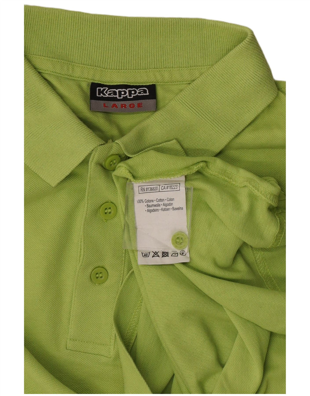 Kappa Polo Hombre Grande Verde Algodón