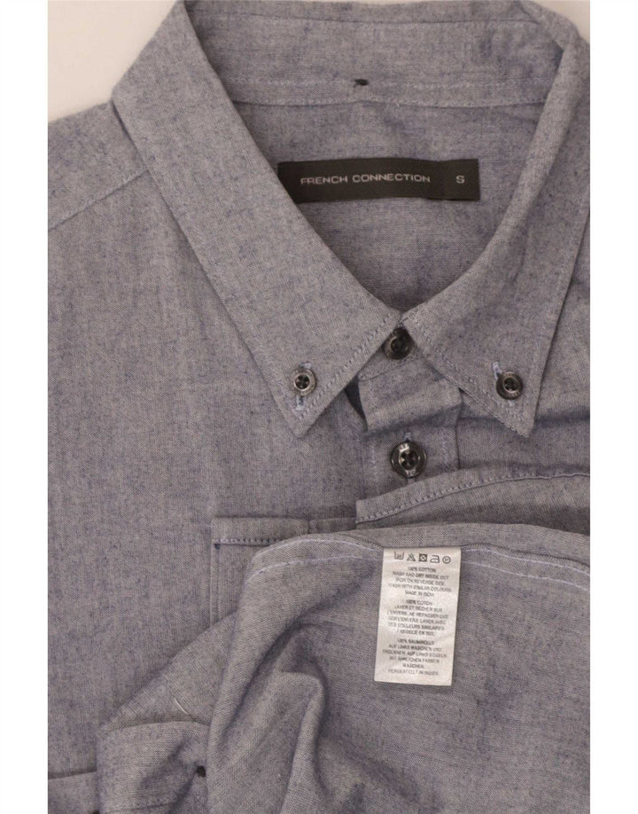 Camisa para hombre French Connection Small de algodón azul