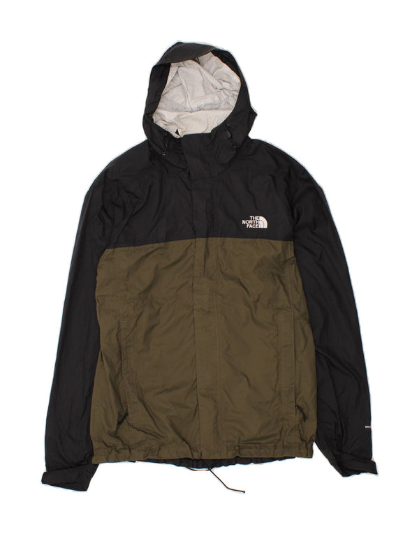 THE NORTH FACE Chaqueta impermeable con capucha para hombre UK 38 Medium Khaki Colourblock