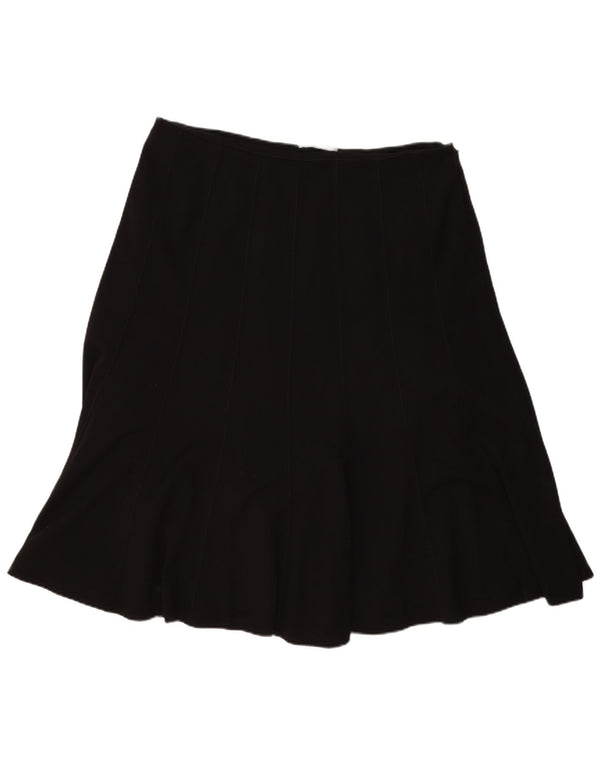 Marks & Spencer Falda Acampanada para Mujer UK 18 XL W40 Poliéster Negro