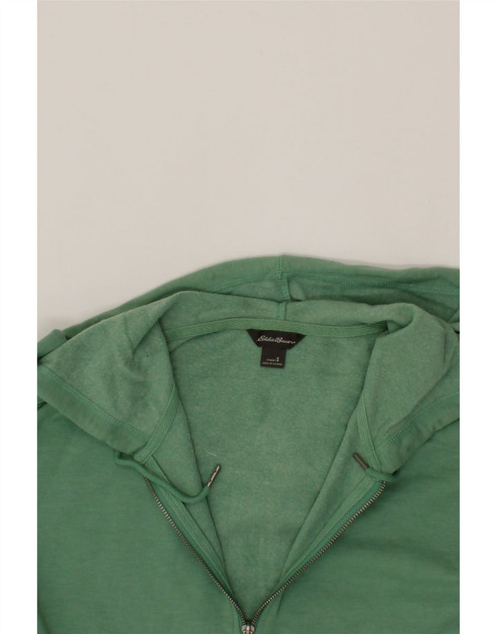 EDDIE BAUER Mens Zip Hoodie Sweater Small Green Cotton Vintage Eddie Bauer and Second-Hand Eddie Bauer from Messina Hembry 