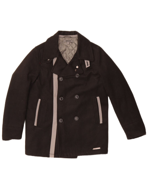 Dkny Chaquetón para mujer UK 40 Pequeño Poliéster color block negro