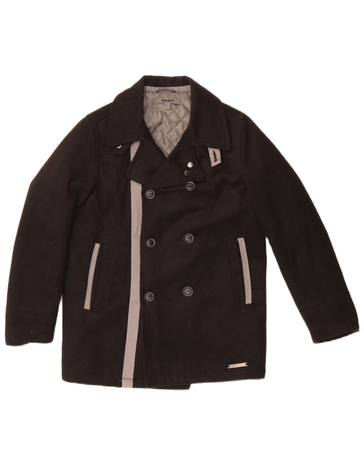 Dkny Chaquetón para mujer UK 40 Pequeño Poliéster color block negro