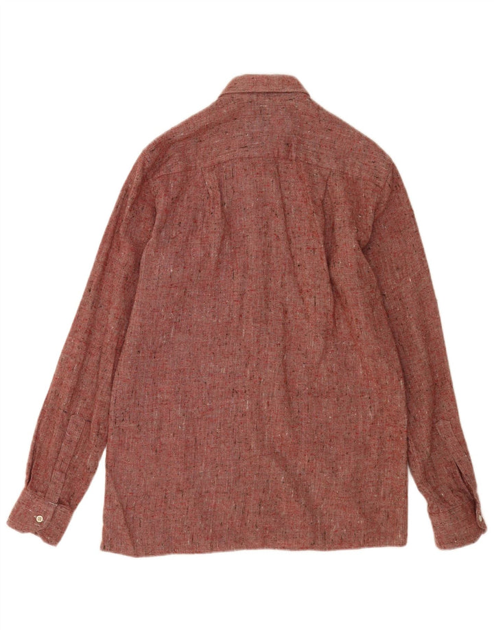 Camisa Romana Para Hombre Talla 36 14 Pequeña Moteada Roja