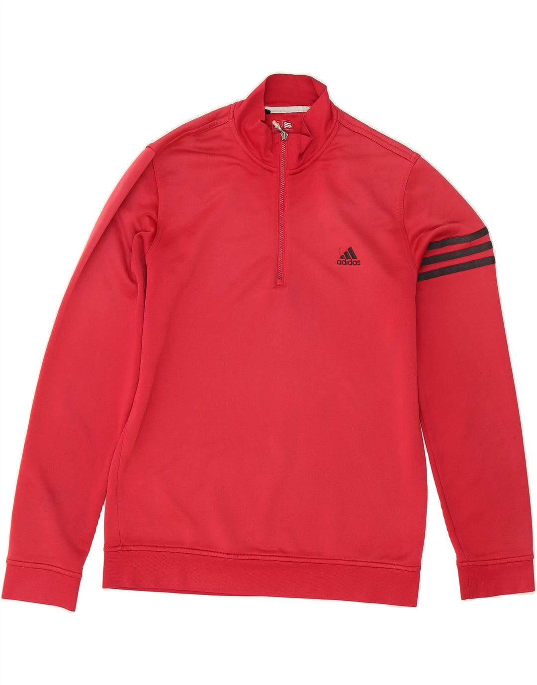 ADIDAS Mens Climalite Zip Neck Sweatshirt Jumper Small Red Polyester Vintage Adidas and Second-Hand Adidas from Messina Hembry 