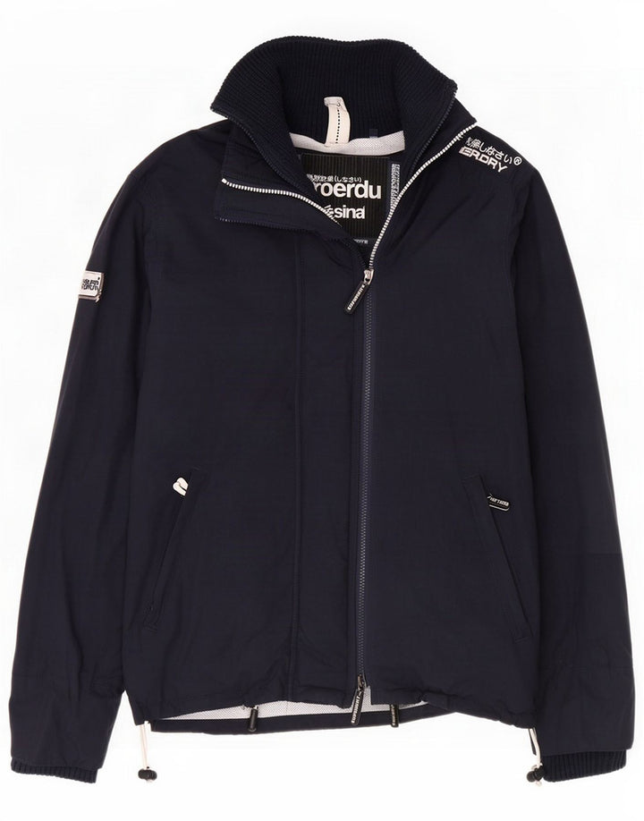 Chaqueta impermeable cortavientos Superdry para hombre ES 38 Medium Azul marino Bloque de color