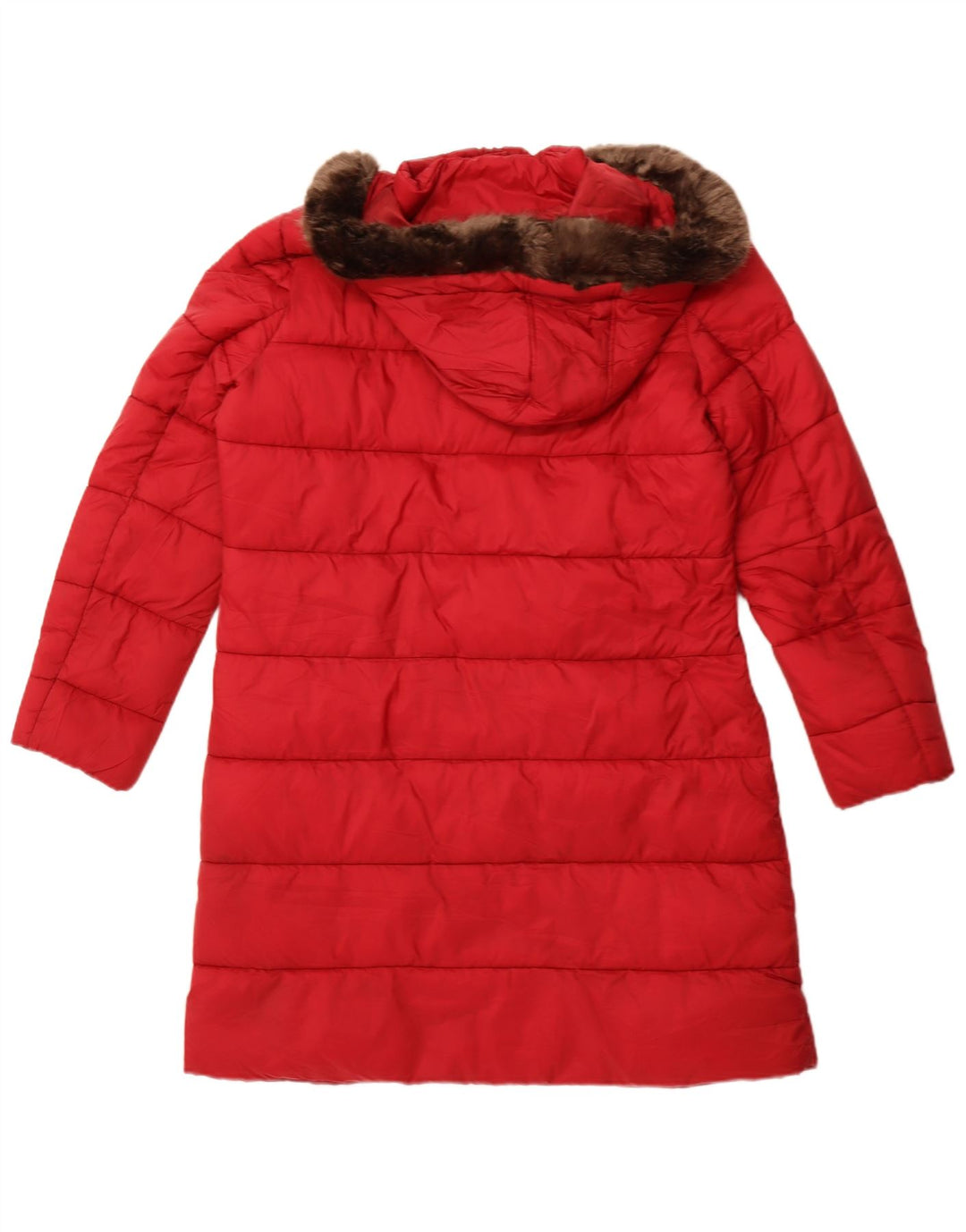 Abrigo acolchado con capucha para mujer Joules UK 44 Large Poliamida roja