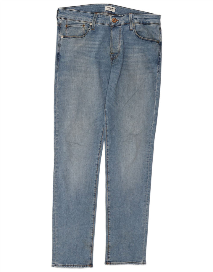 Jack & Jones Hombre GLENN Slim Jeans W34 L34 Algodón Azul