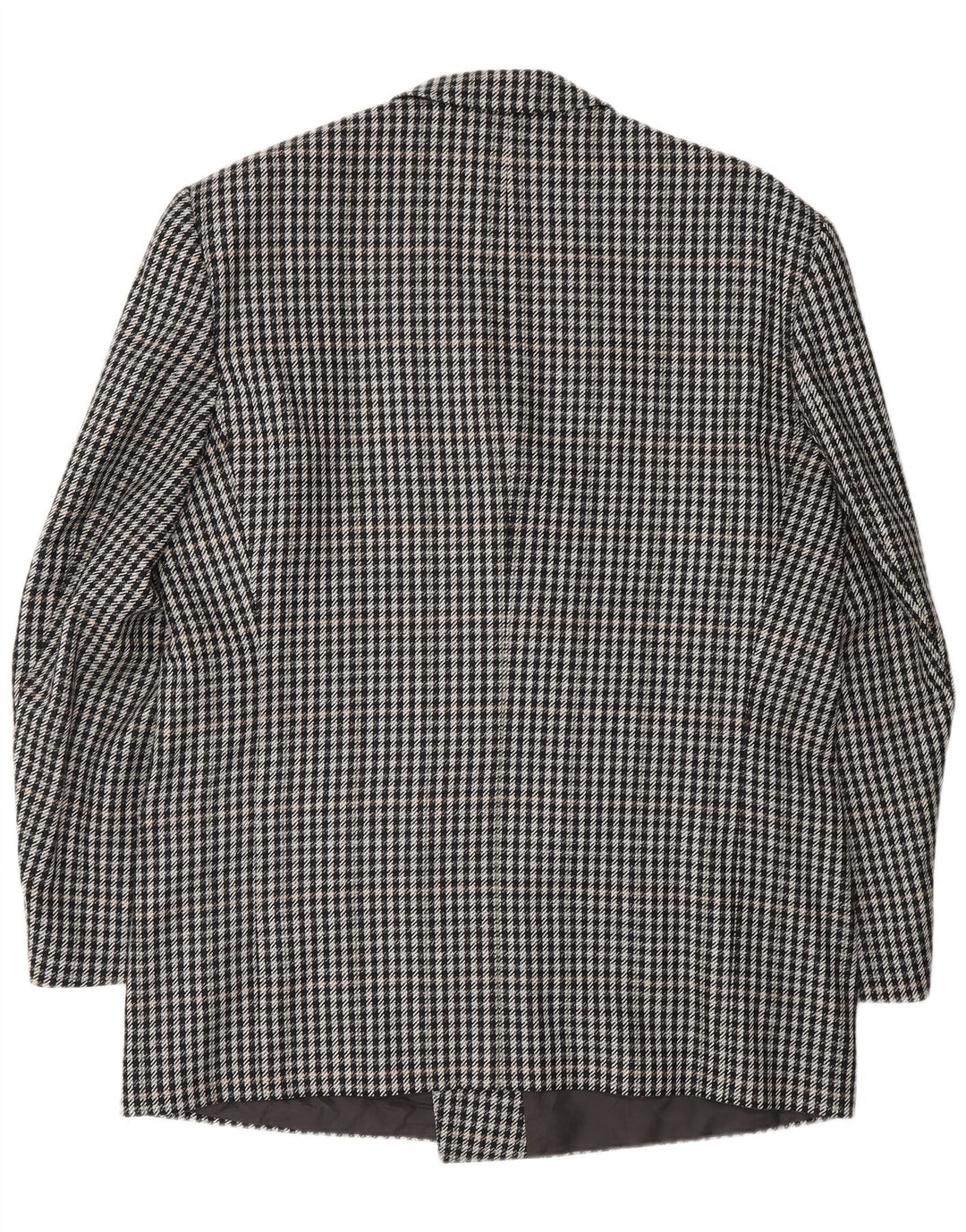 VINTAGE Chaqueta Blazer de doble botonadura para hombre EU 56 3XL Espiga negra