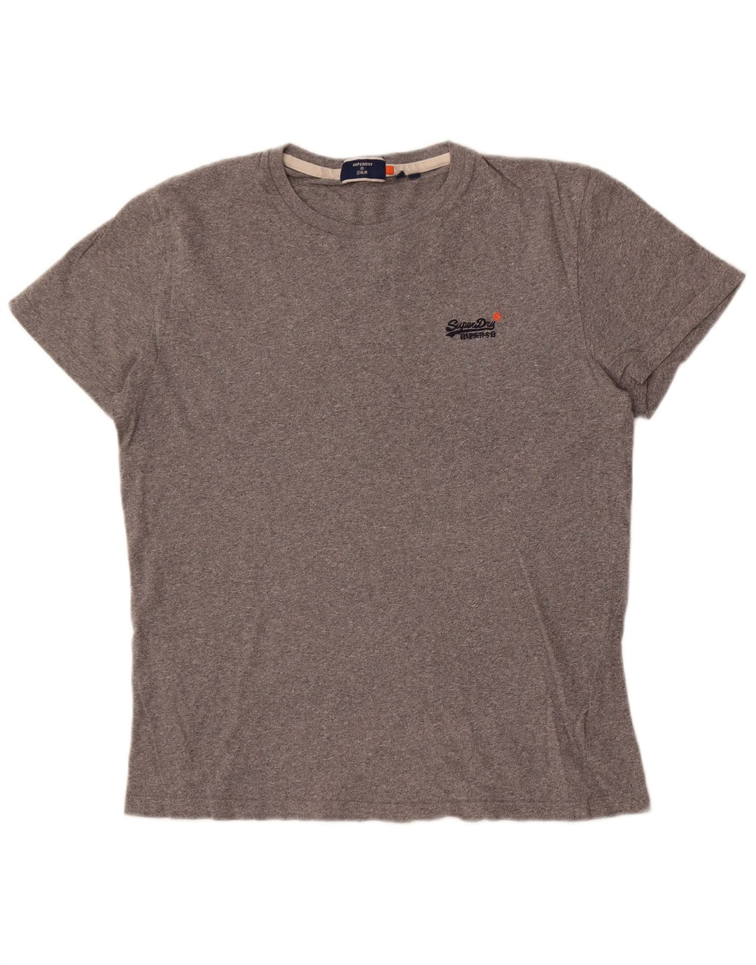 Superdry Camiseta para hombre Top grande de algodón moteado gris