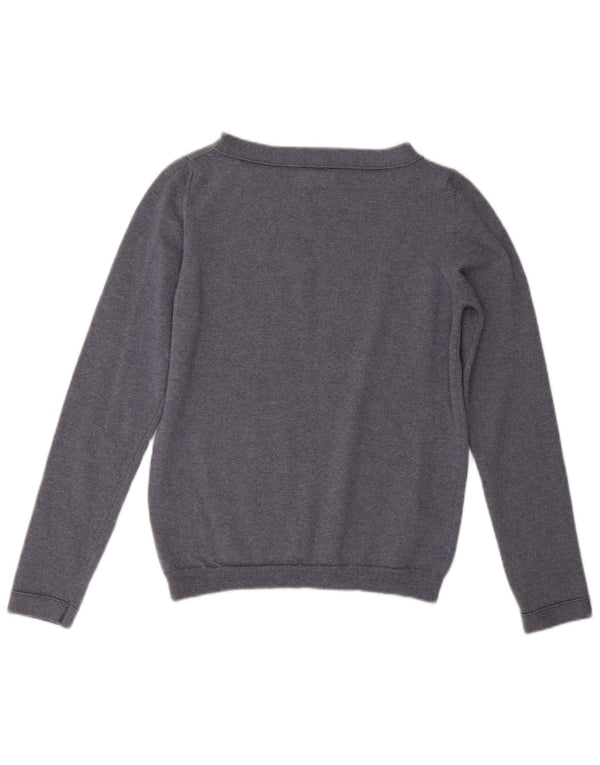 Toast Jersey con Cuello Barco para Mujer UK 10 Small Blue Wool