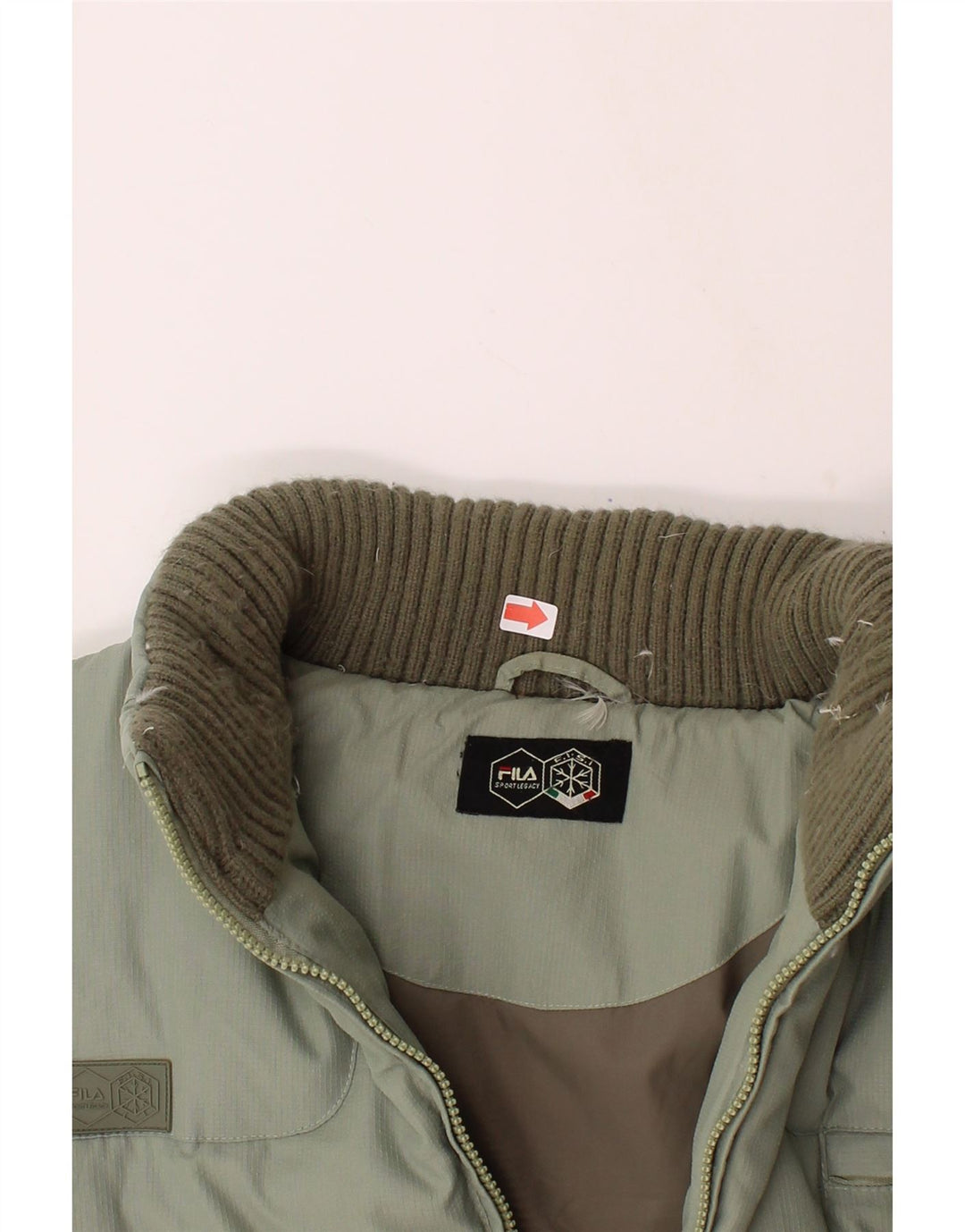 FILA Mens Padded Jacket UK 40 Large Green Polyamide Vintage Fila and Second-Hand Fila from Messina Hembry 