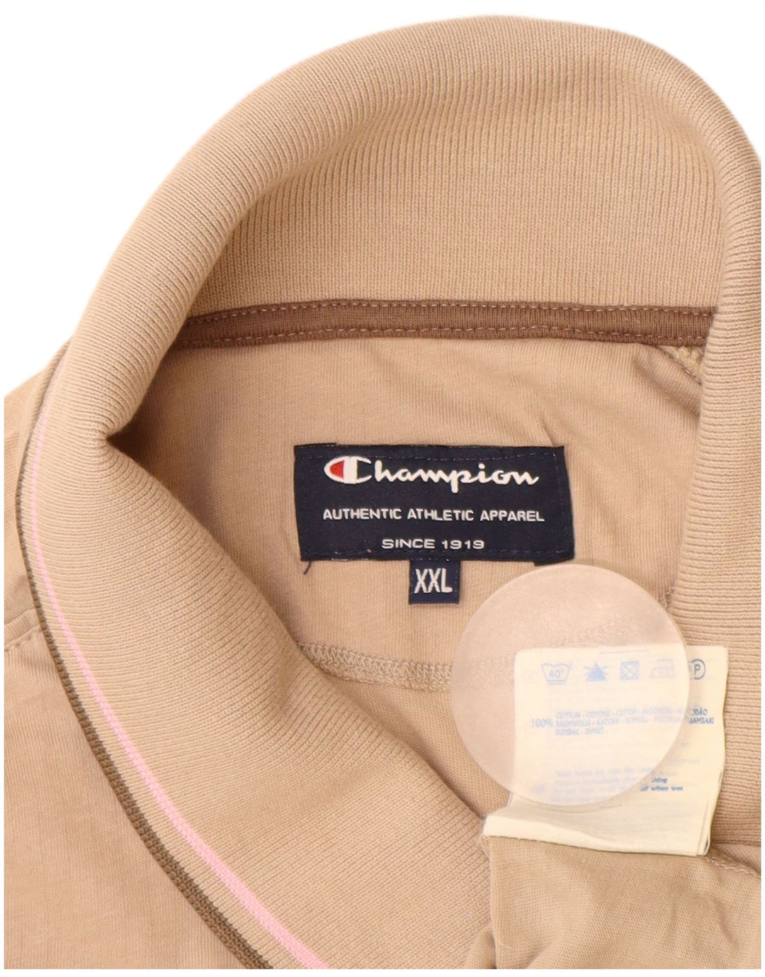 CHAMPION Polo para hombre 2XL Algodón beige