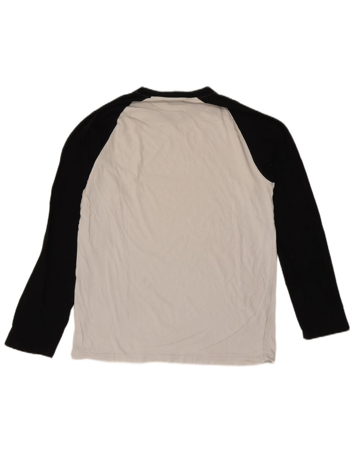 Dickies Hombre Camiseta De Manga Larga De Algodón Color Block Blanco Grande