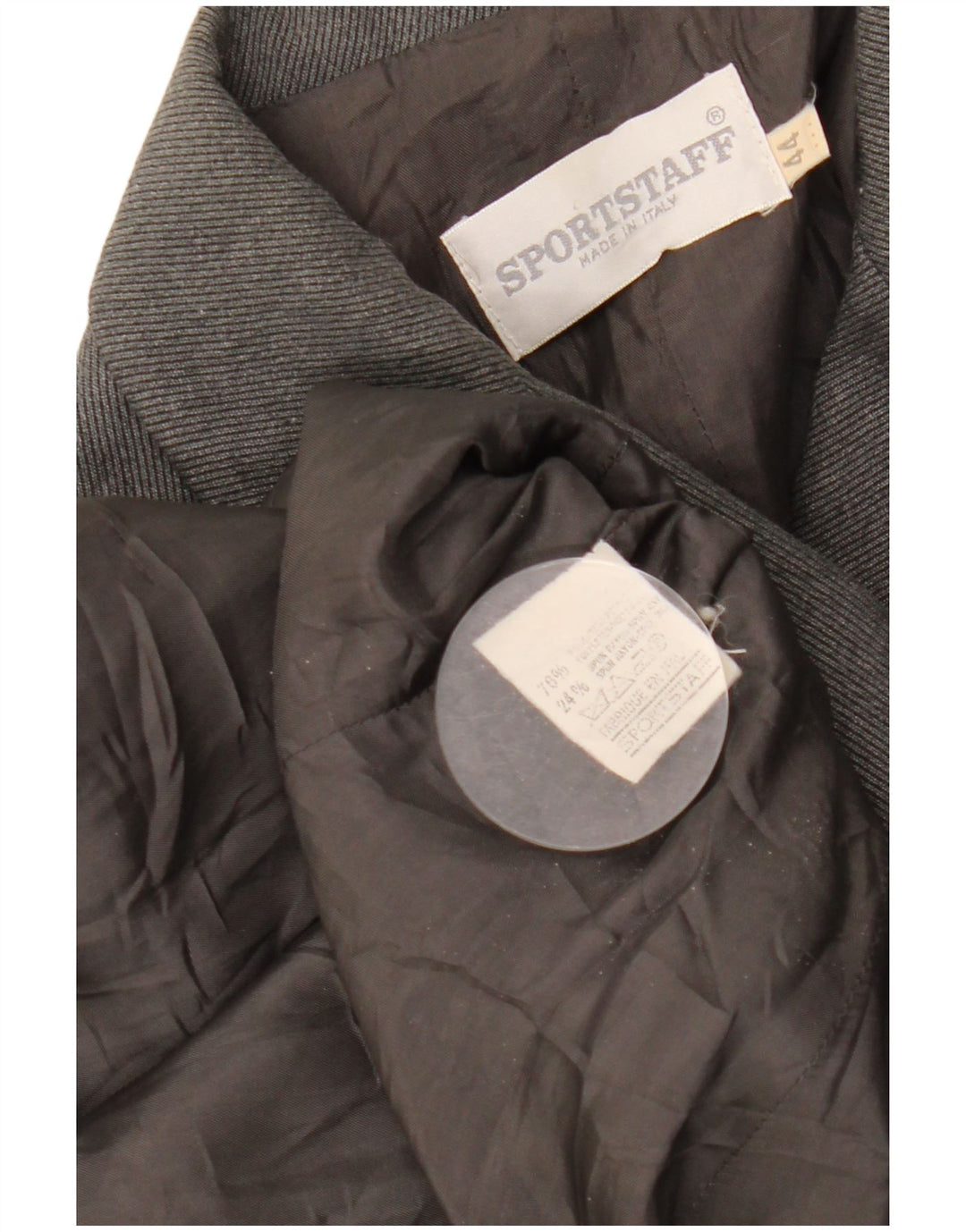 SPORTSTAFF Chaqueta tipo blazer larga con 4 botones para mujer IT 44 Gris medio